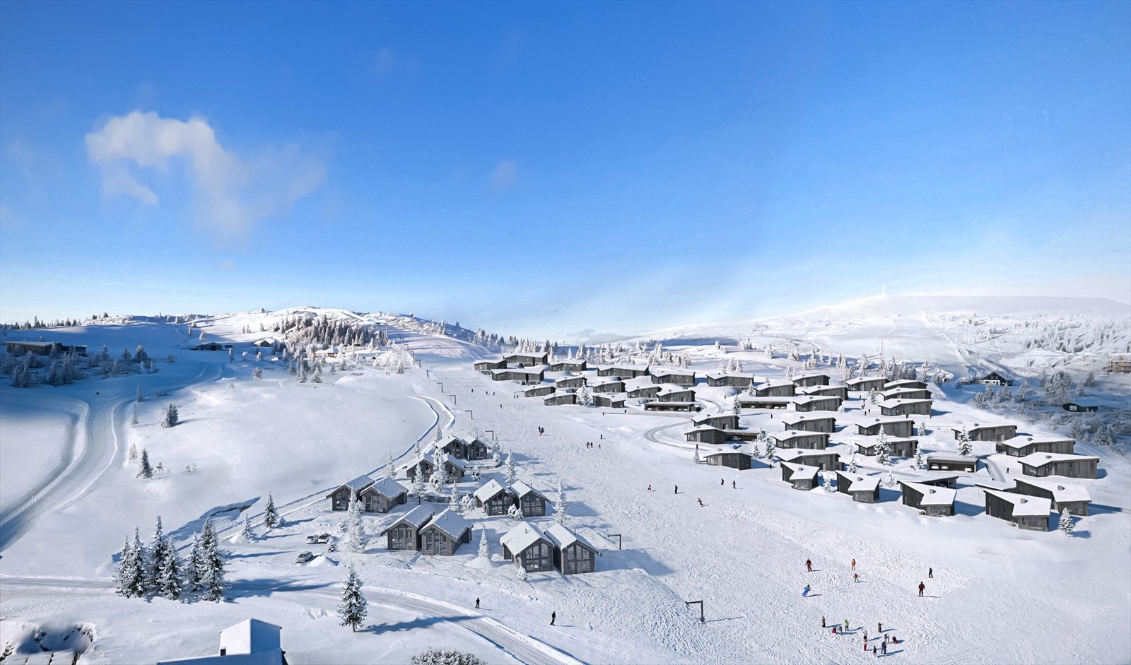 Illustrasjonsbilde Storefjellstølen. Se storefjellstolen.no/boligvelger/ for komplett oversikt over ledige enheter. Galleribilde