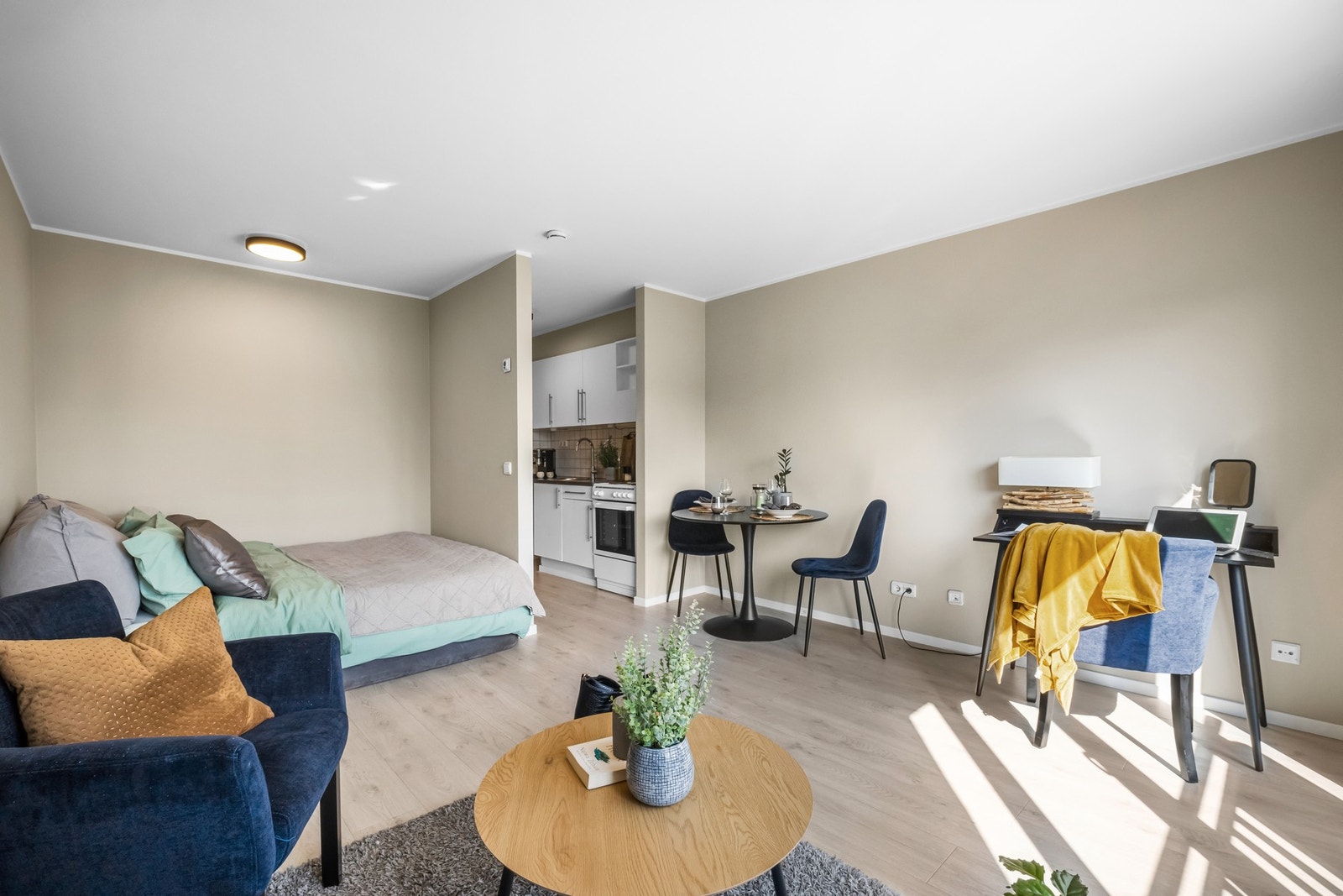 Felleskostnadene inkluderer bl.a. internett og oppvarming fra ventilasjonsanlegget. Galleribilde