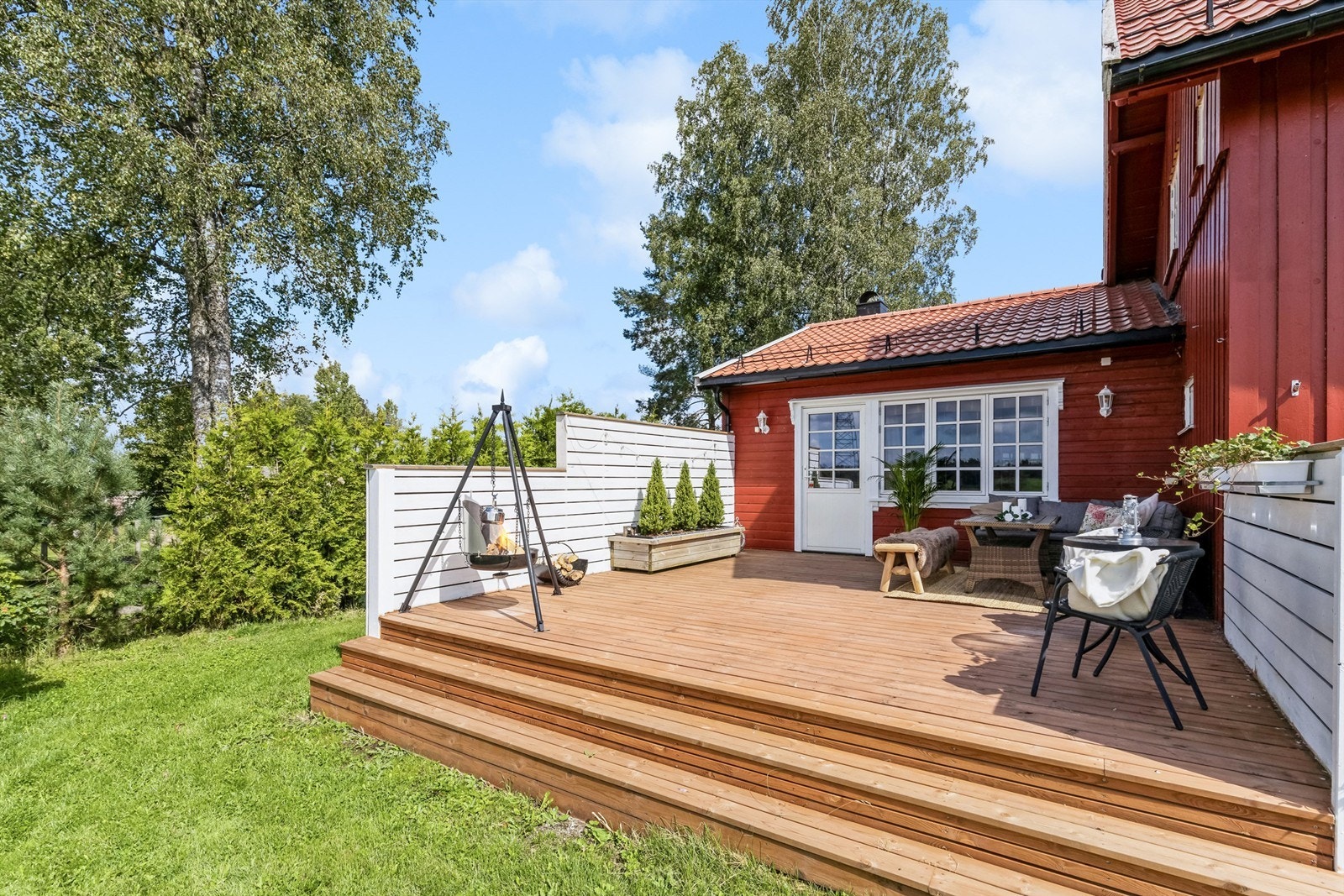 Terrassen er på ca. 30 kvm. Galleribilde