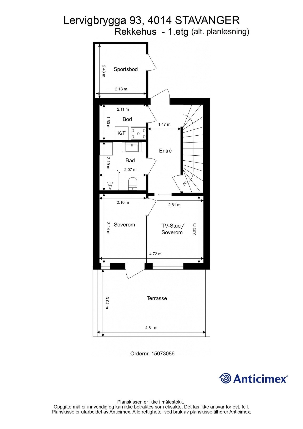 Alternativ/opprinnelig planløsning. Galleribilde
