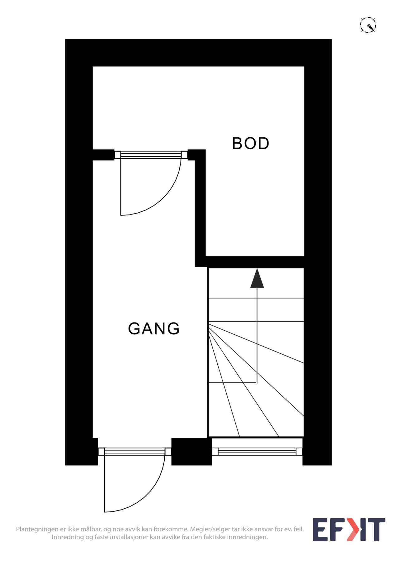 Trapperom til andreetasje har egen bod. Galleribilde