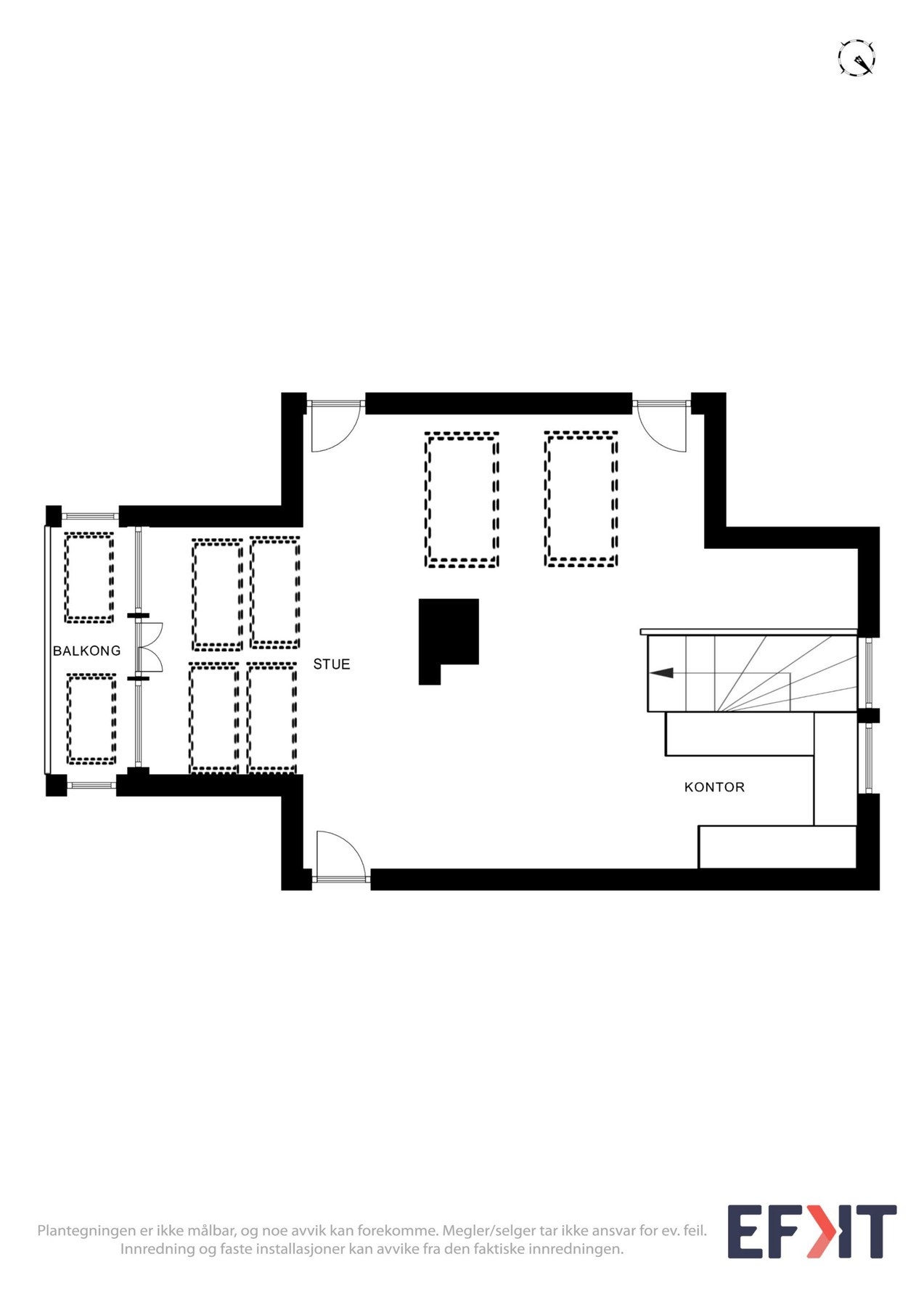 Planløsning loftsetasje. Galleribilde
