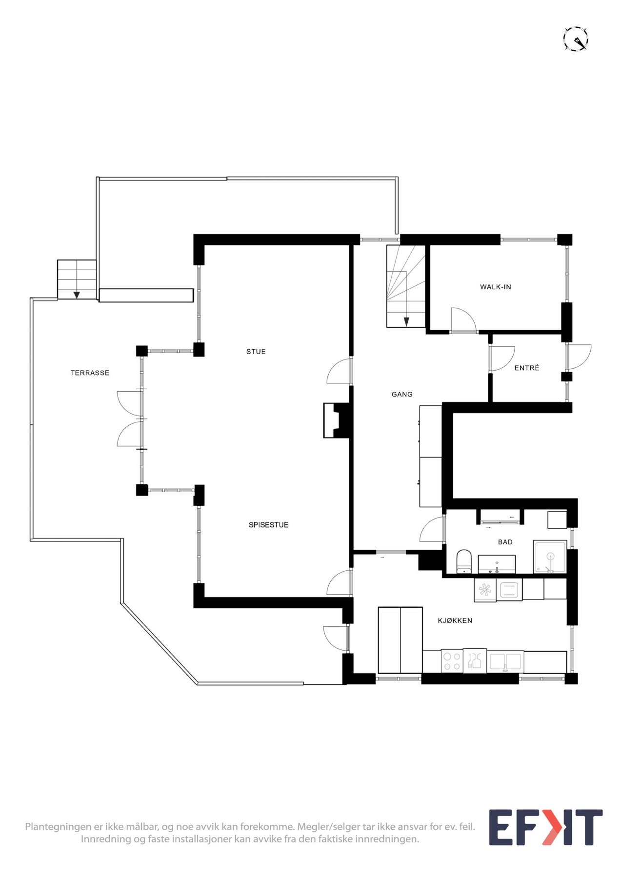 Planskisse hovedetasje. Galleribilde