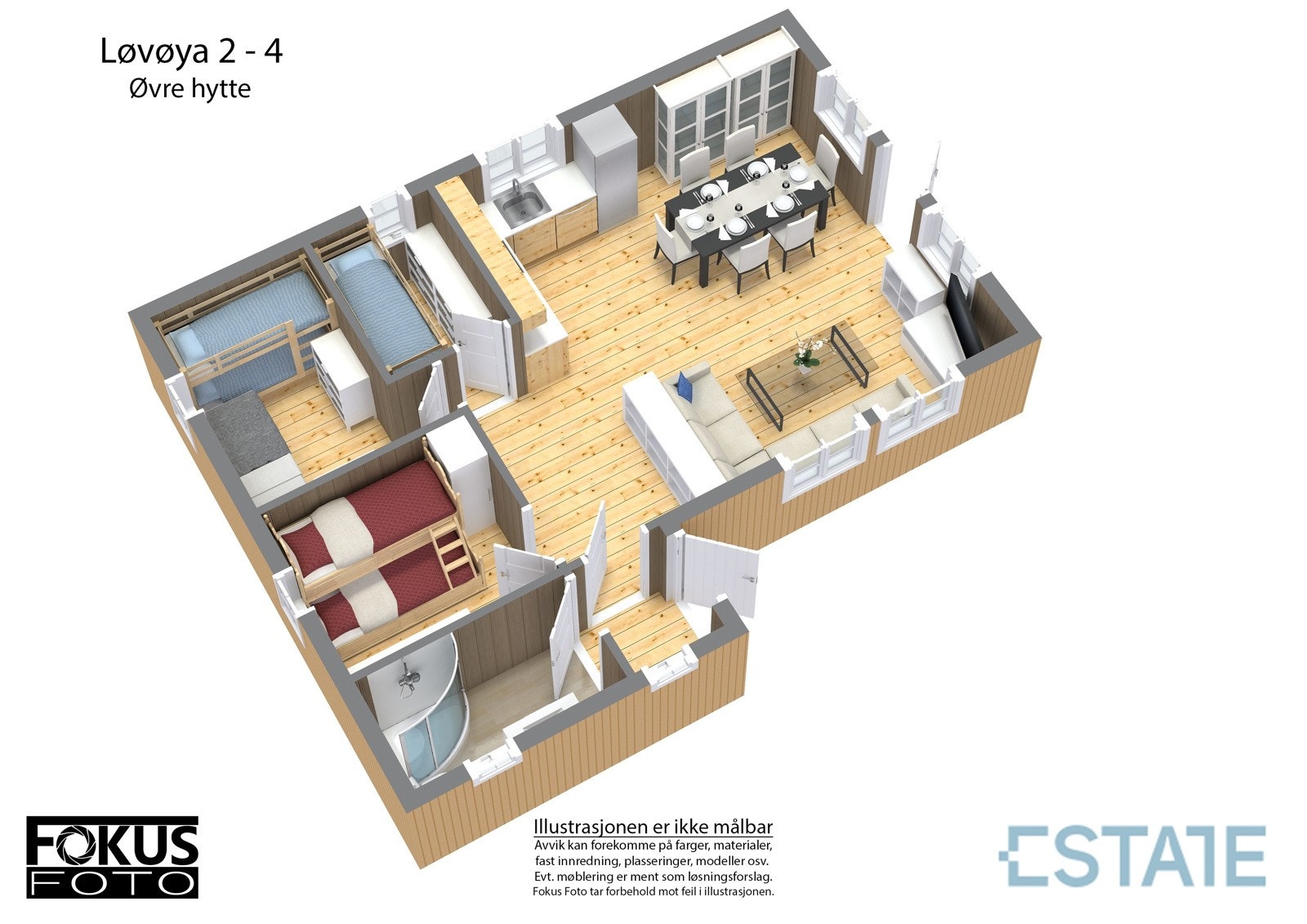 Rominndeling, Løvøya 4 Galleribilde