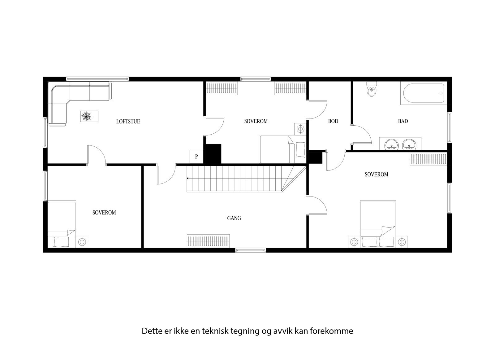 Planløsning for 2.etasje Galleribilde