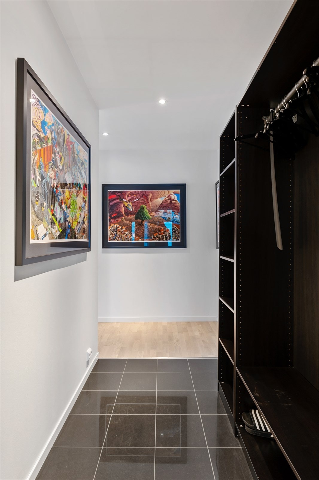 Garderobe i gang Galleribilde