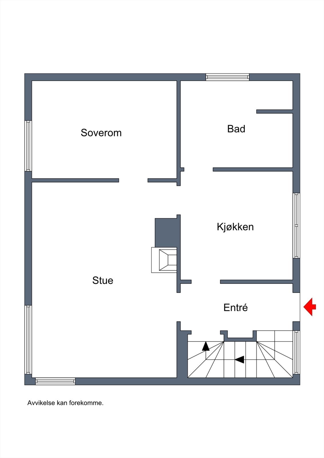 Planskisse hovudetasje Galleribilde