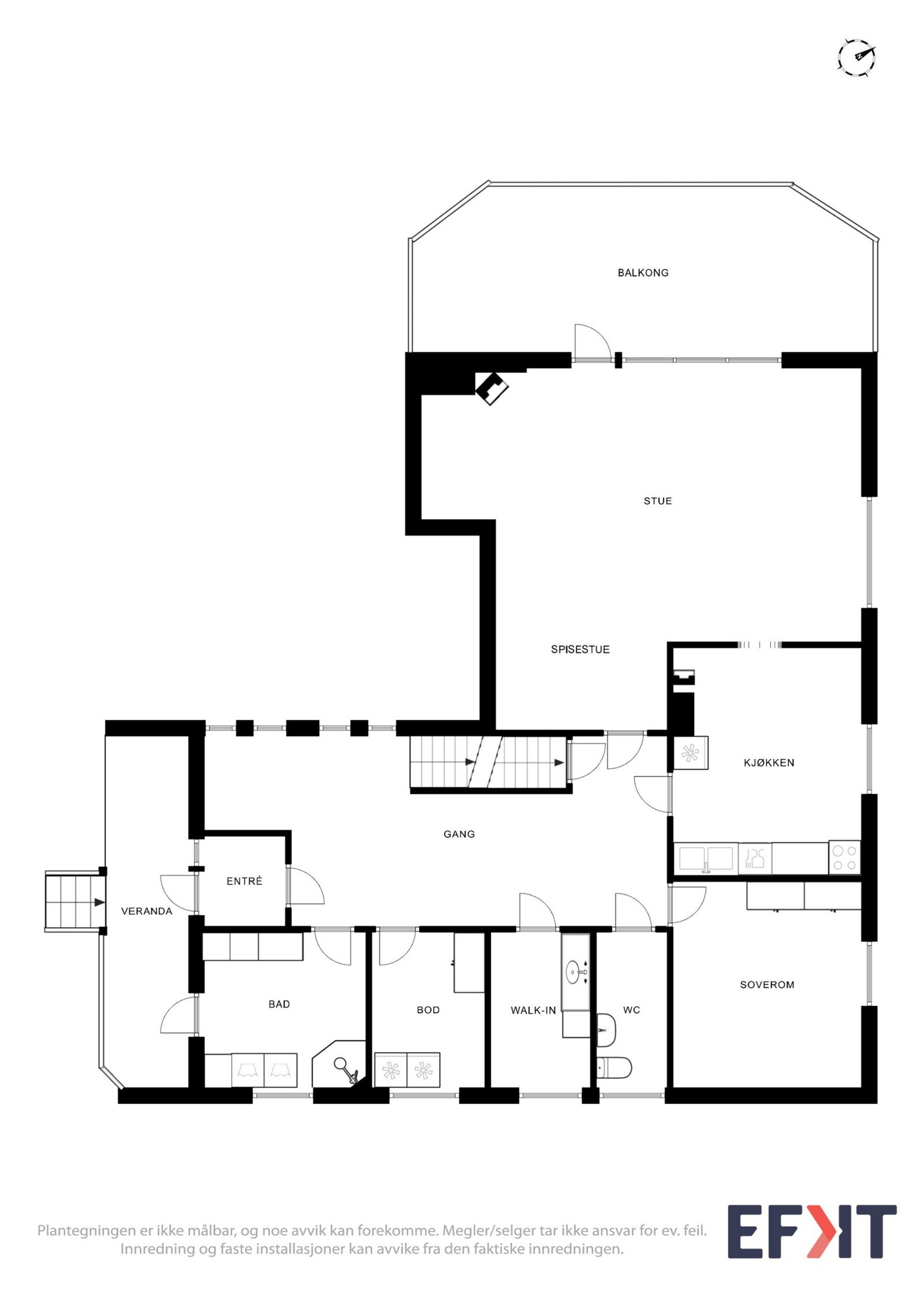 Planskisse 1. etasje Galleribilde