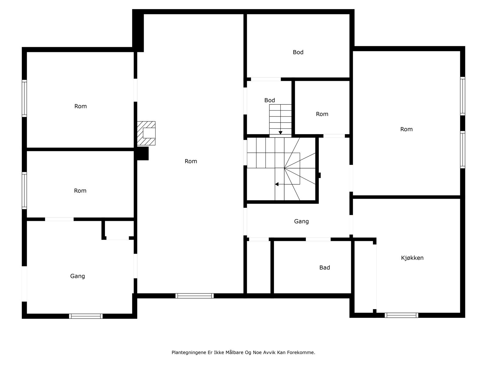 Plantegning kjeller med hybel. Galleribilde