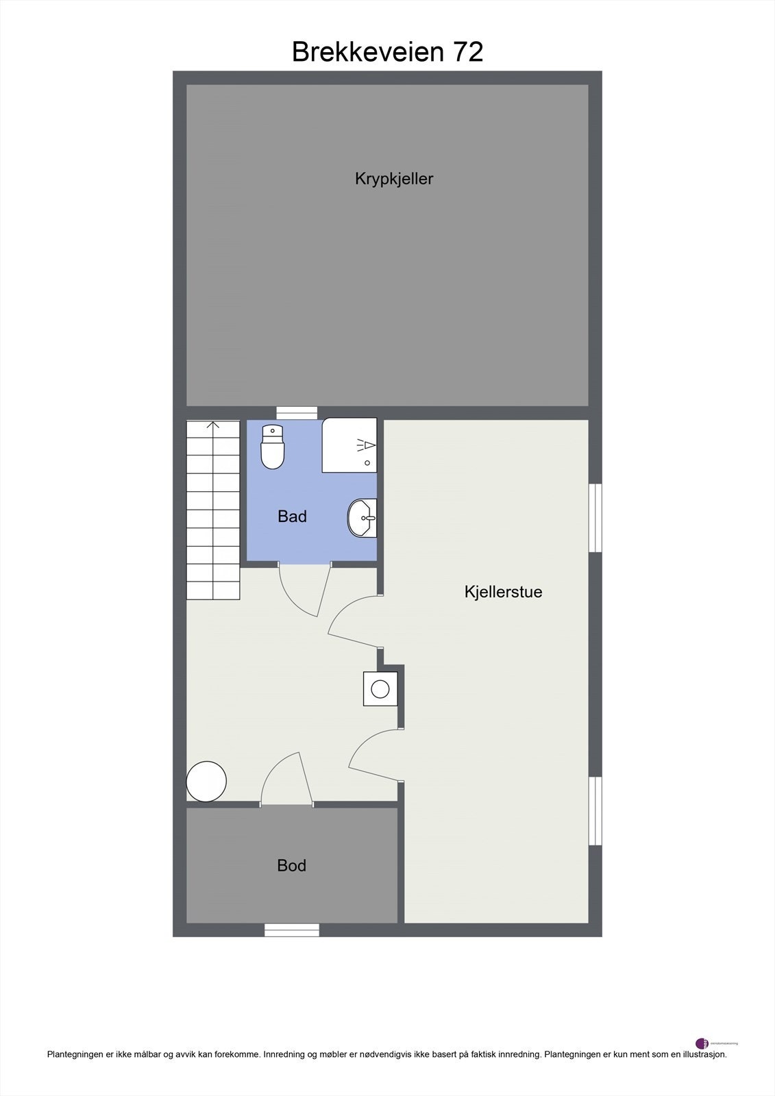 Plantegning kjelleretasje Galleribilde