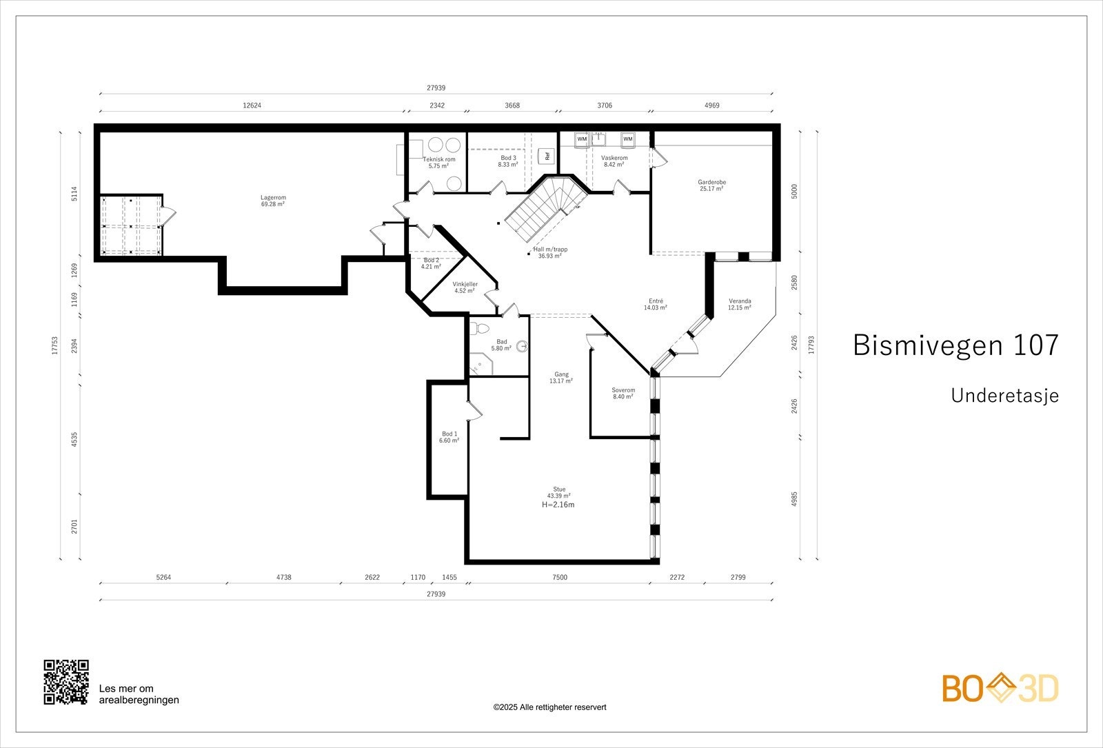 Plantegning - underetasje Galleribilde