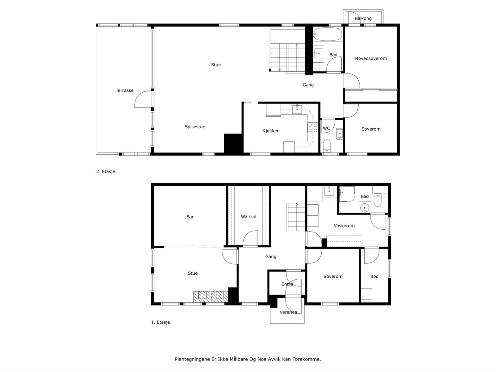 Plantegning begge plan Galleribilde