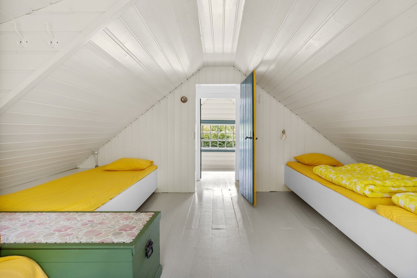 "Det gule rommet" - Koselig soverom med skråtak og naturlig lys. Galleribilde