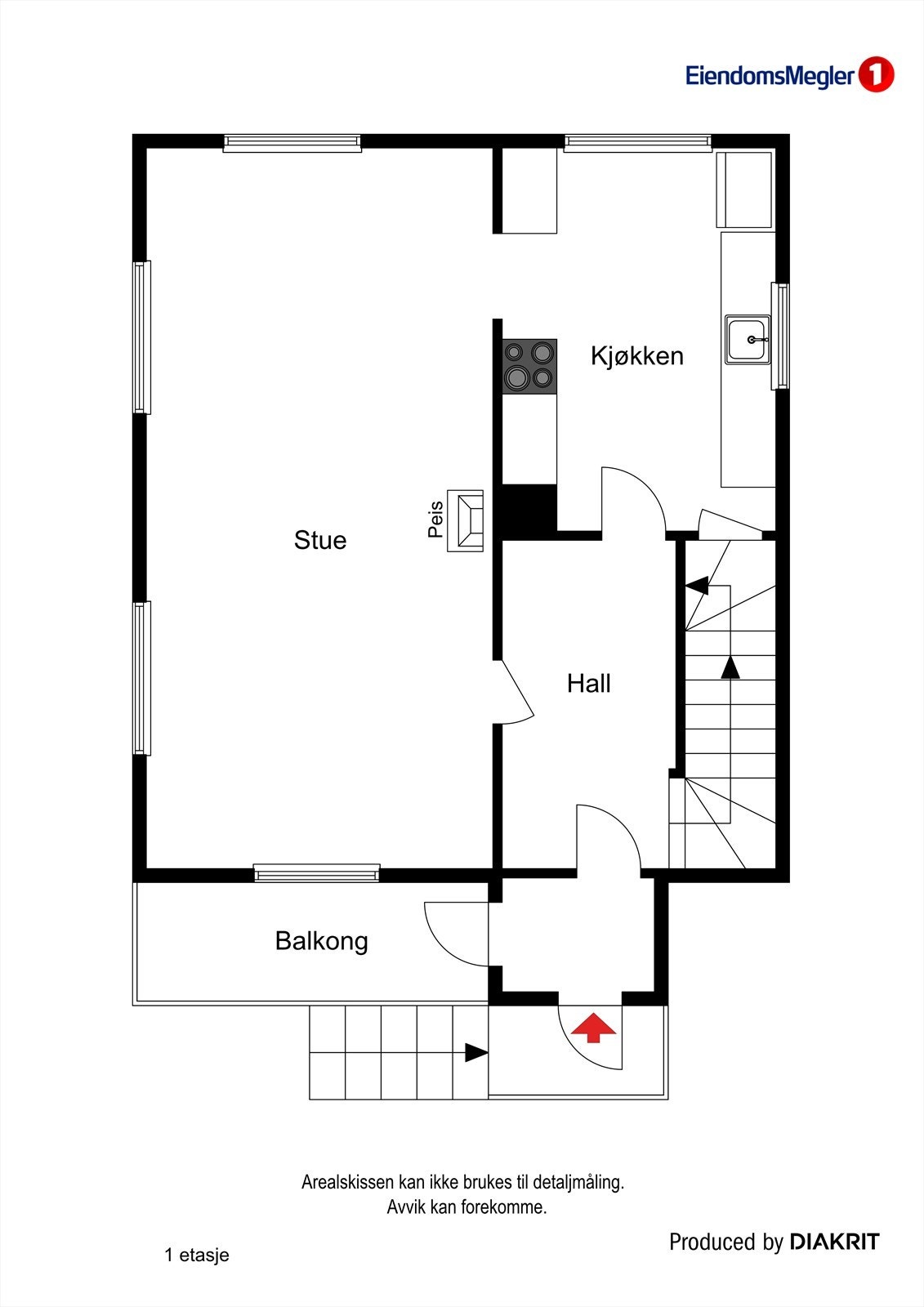 Plantegning hovedetasje Galleribilde