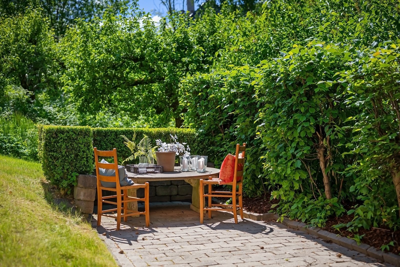 En fredfull og meget skjermet grønn oase Galleribilde