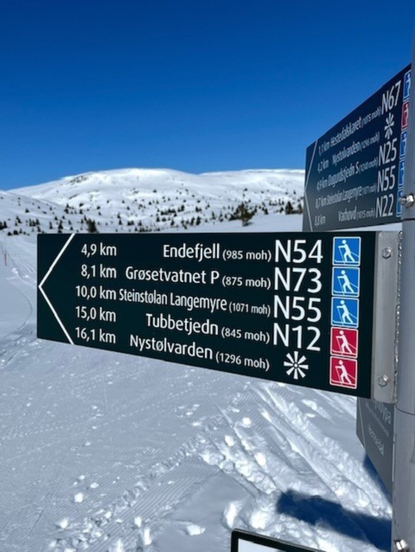 Selgers bilder av skiløyper i området Galleribilde