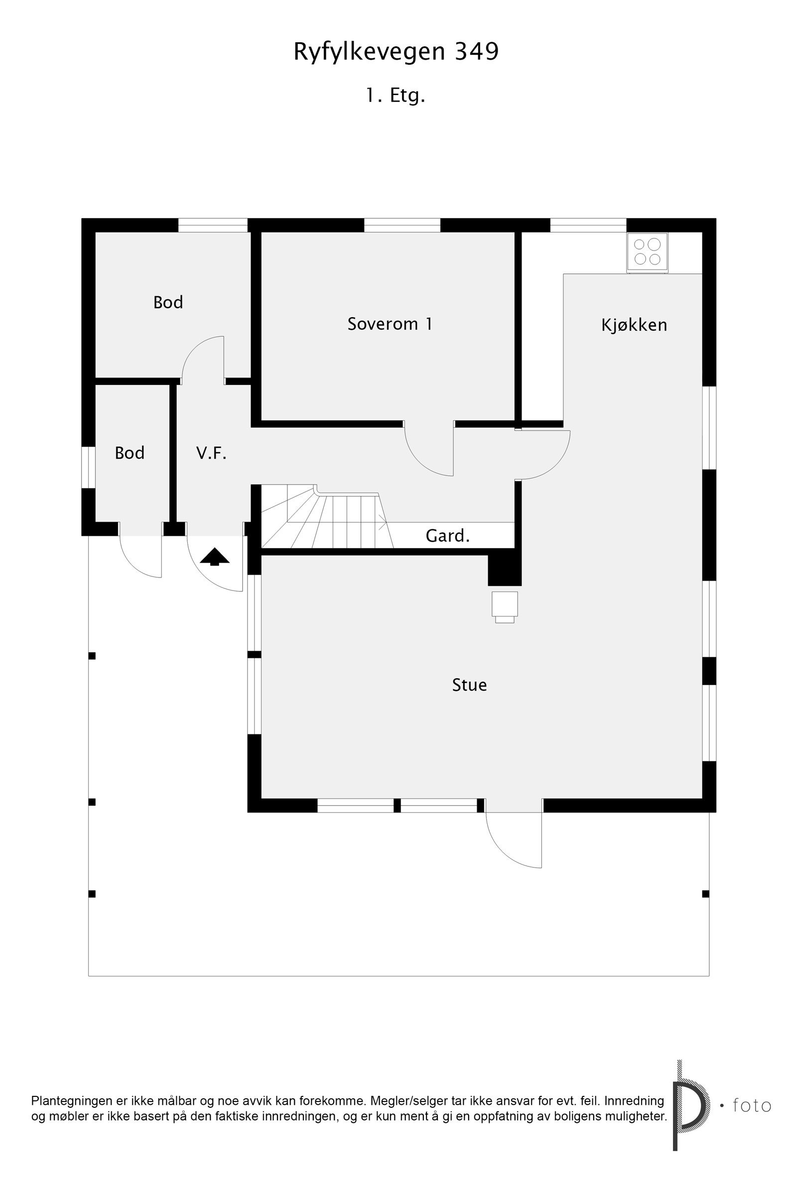 Plantegning 1. etg. Galleribilde
