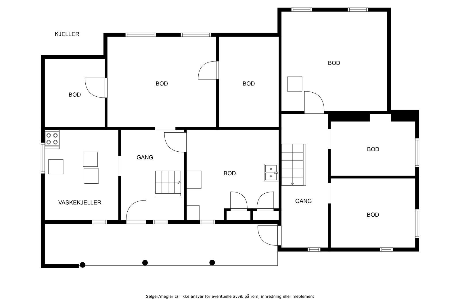 Plantegning for 1. etg. Galleribilde