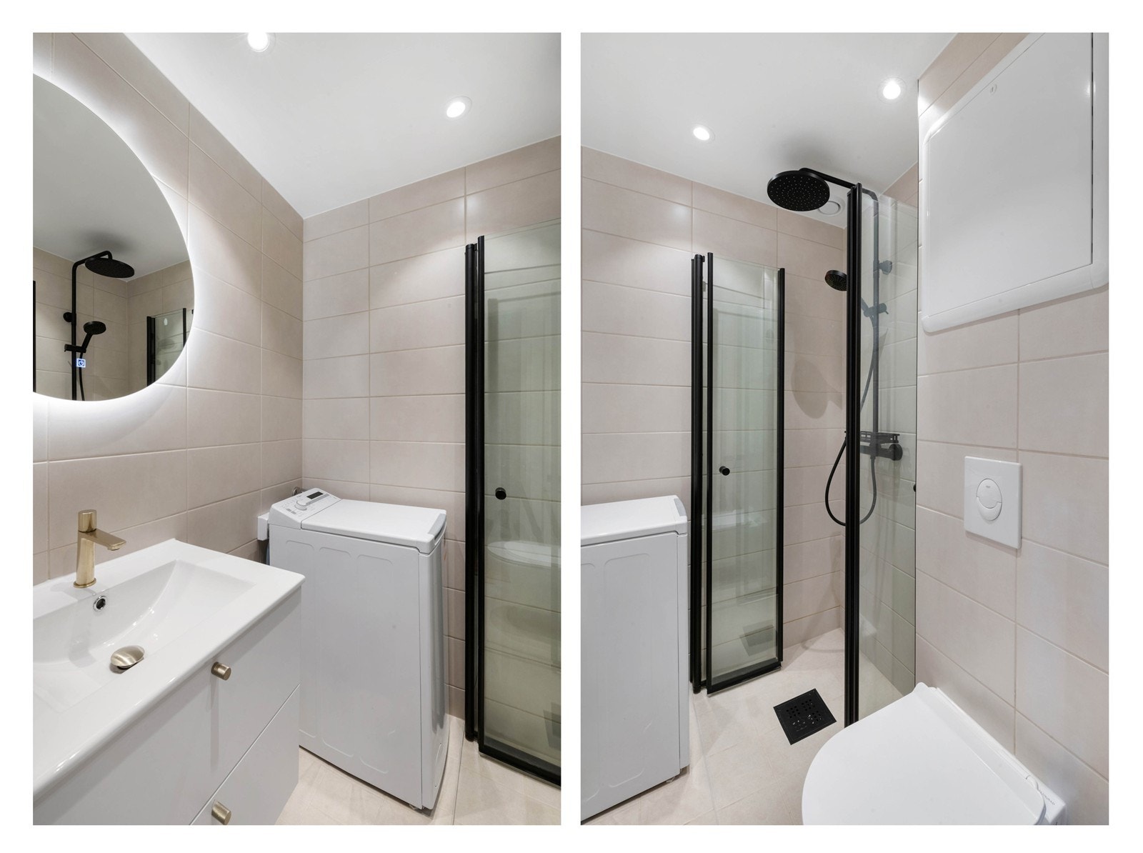 Delikat og nyoppusset bad fra 2025 med varme i gulv Galleribilde