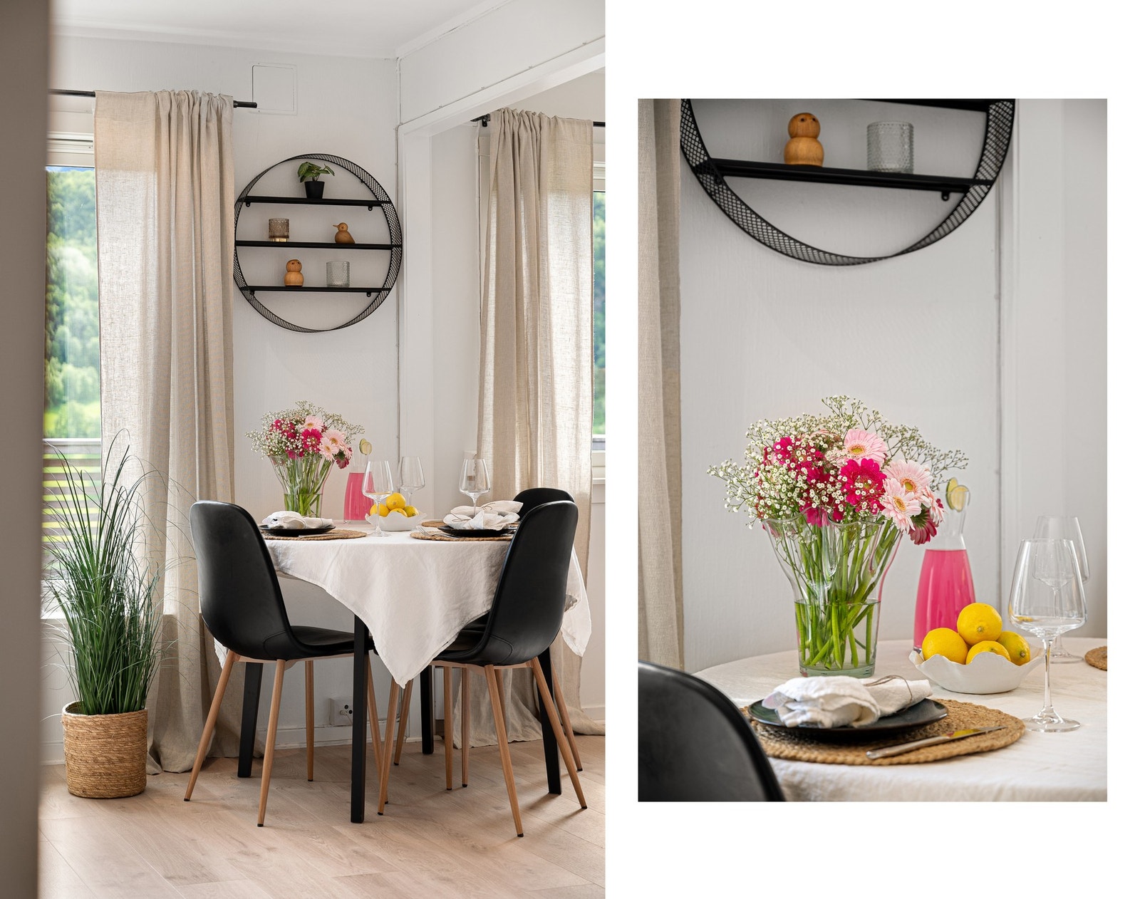 God plass til spisebord med plass til flere Galleribilde