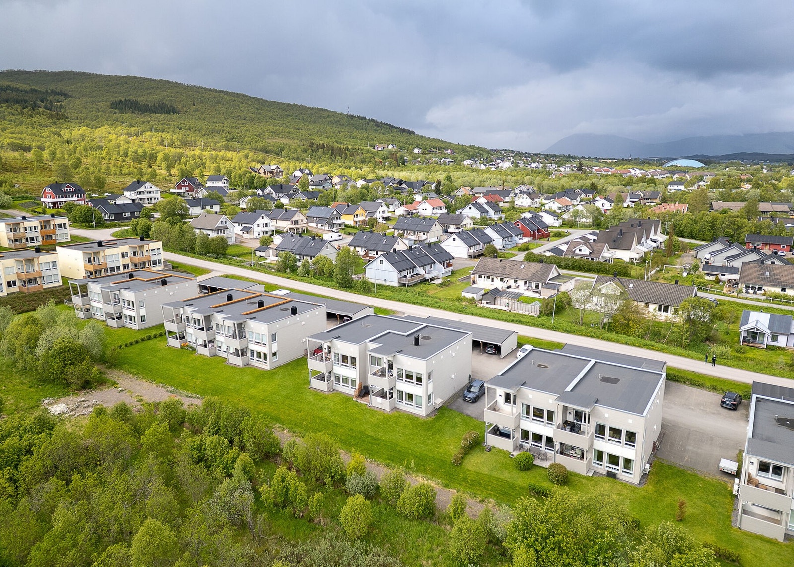Nærområdet sett fra lufta. Galleribilde