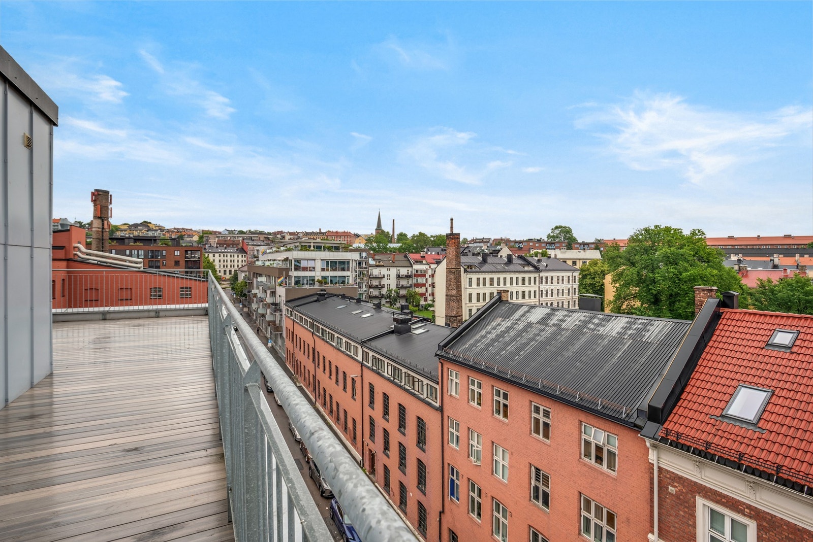 Her får du svært gode solforhold og lite innsyn fra omkringliggende bygg. Galleribilde