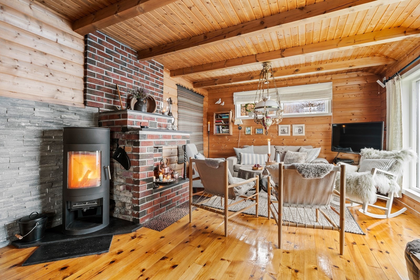 Vedovn gir god og lun atmosfære på kalde dager Galleribilde