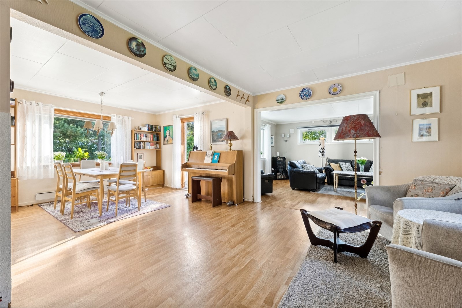 Stuen er naturlig inndelt i flere soner Galleribilde