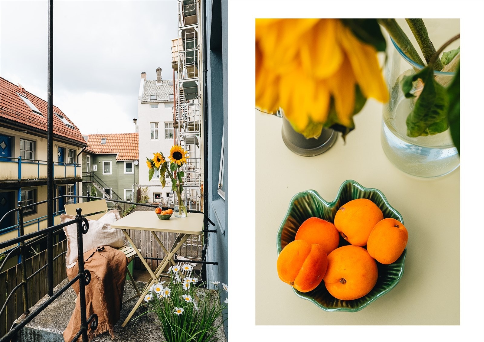Noen steder kjennes riktig fra første stund. Her kan du dyrke dine egne grønnsaker - ja, til og med rosenkål - og nyte et glass vin i branntrappen en lun sommerkveld. En liten bit Berlin i Bergen. Galleribilde