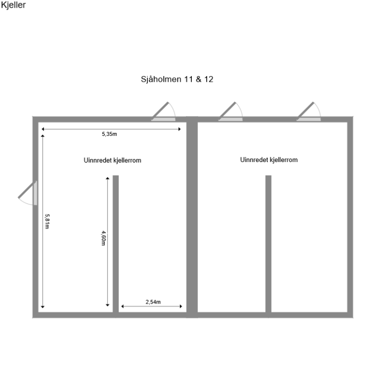 Planskisse underetasje. Galleribilde