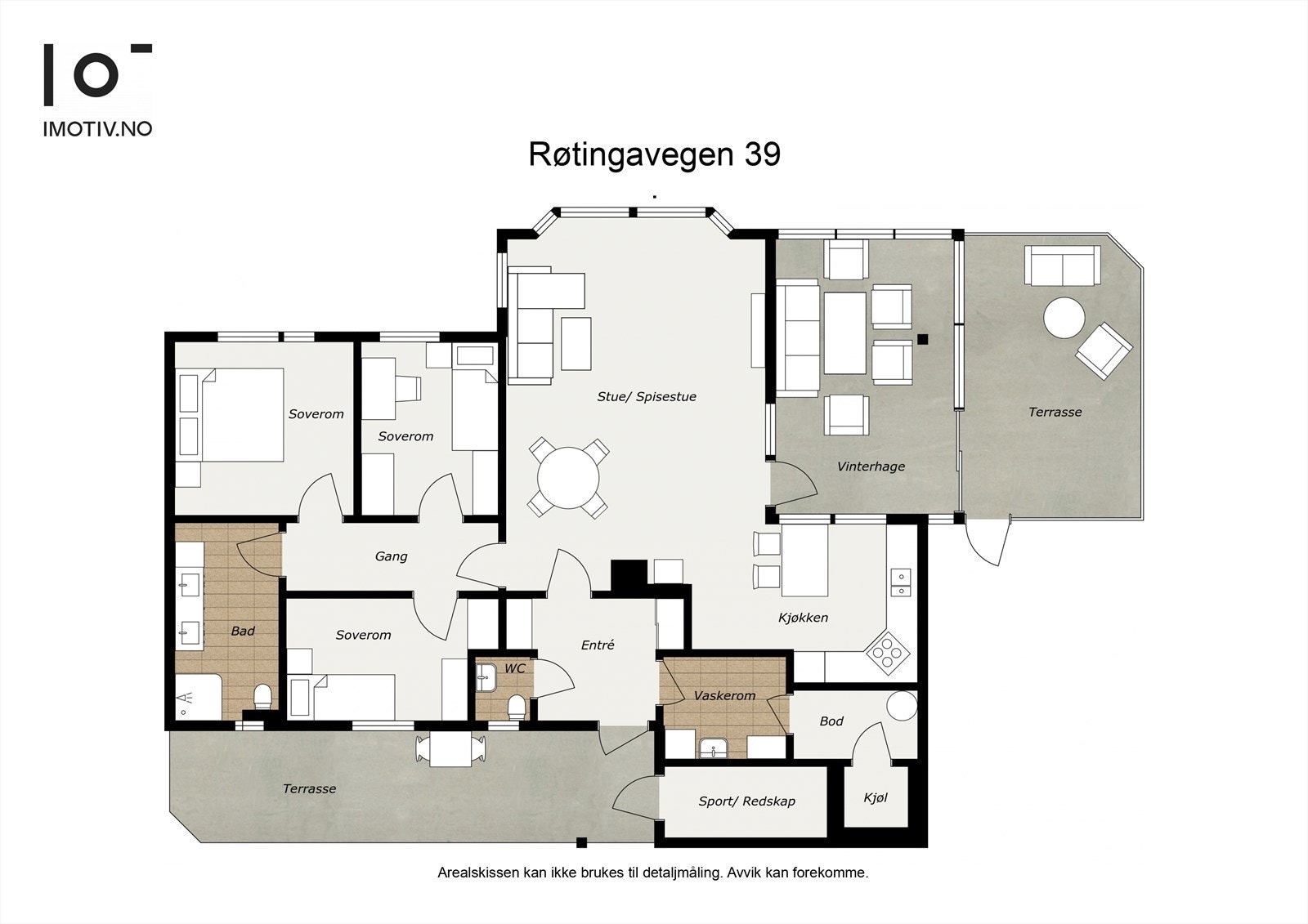 - Vi beveger oss inn i boligen hvor du har alt på ett plan - Galleribilde