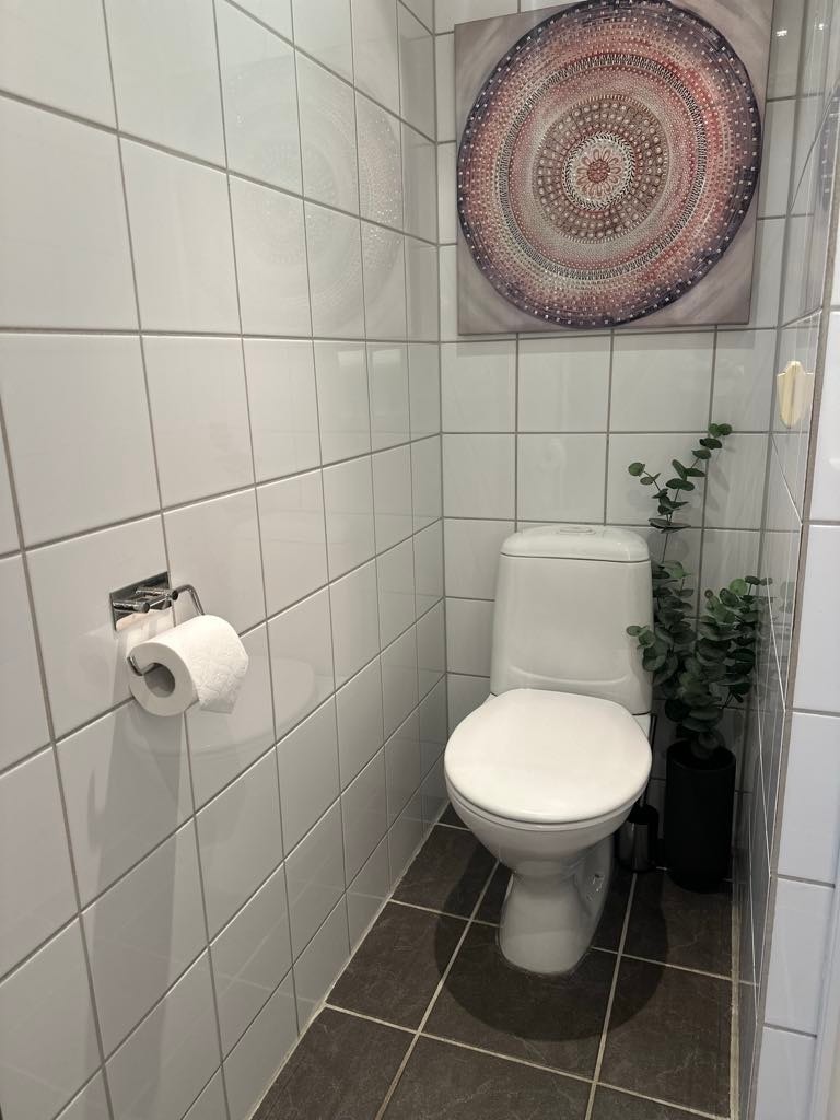 Toalett i eget avlukke på badet. Galleribilde