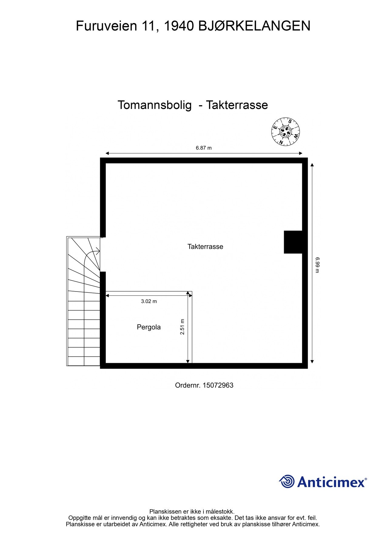 Vi skal straks ta en titt på takterrassen men først planskussen for en ekstra liten oversikt. Galleribilde