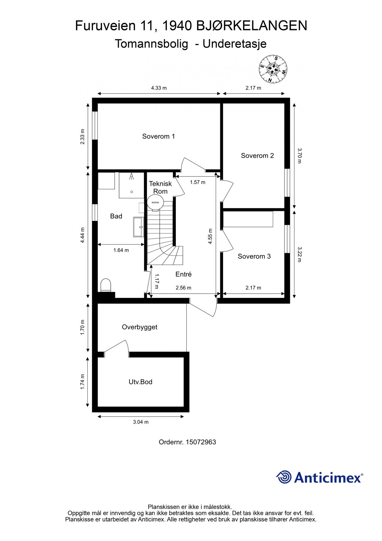 Nå skal vi inn, men først planskisse så du får orientert deg litt før du ser videre. Galleribilde
