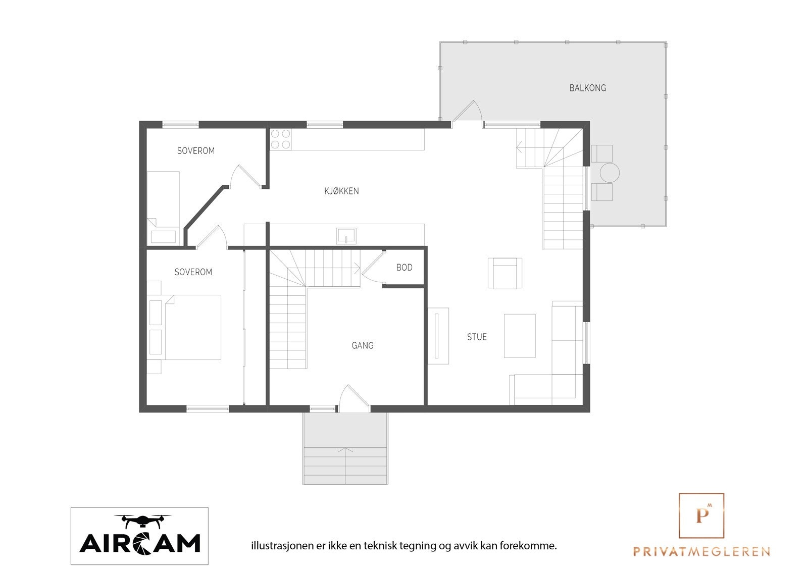 Plantegning 1. etasje Galleribilde