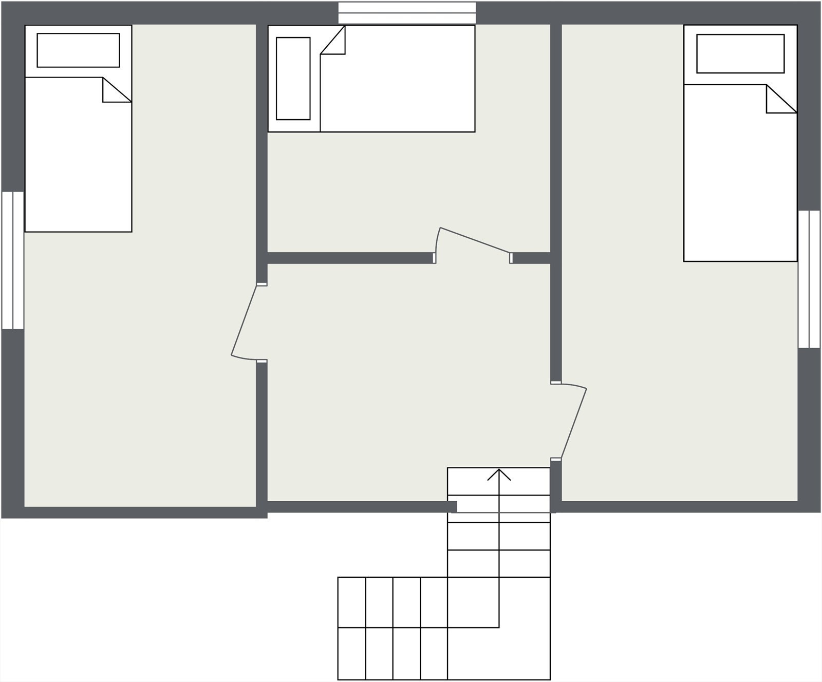Plantegning loftsetasje. Galleribilde