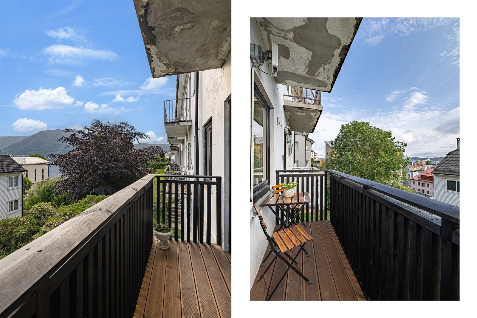 Flott balkong med plass til utemøbler. Sol fra morgen til ca 11:00. Sol til ca 19:00/20:00 på felles sitteplass ved inngangspartiet. Galleribilde