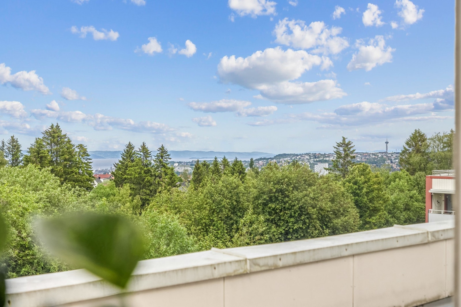 Nyt en herlig utsikt mot Tyholtårnet og byen fra din egen leilighet. Galleribilde