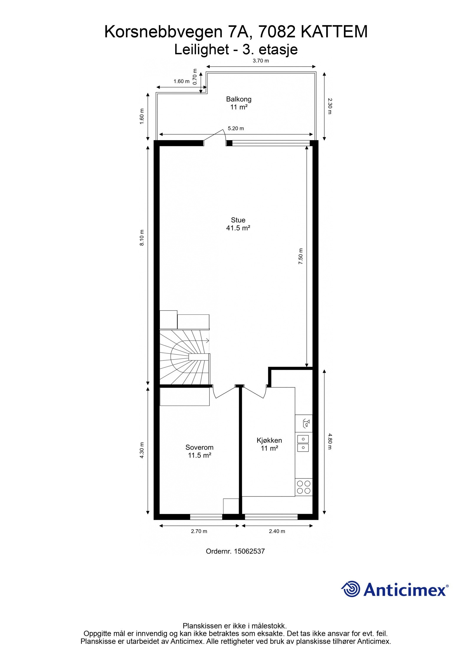 Plantegning - 3. etasje Galleribilde