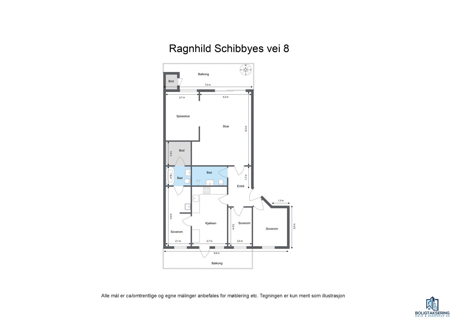 Ragnhild Schibbyes vei 8 plantegning Galleribilde