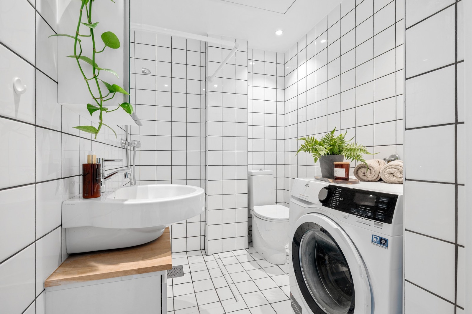 Flislagt baderom fra 2005. Galleribilde