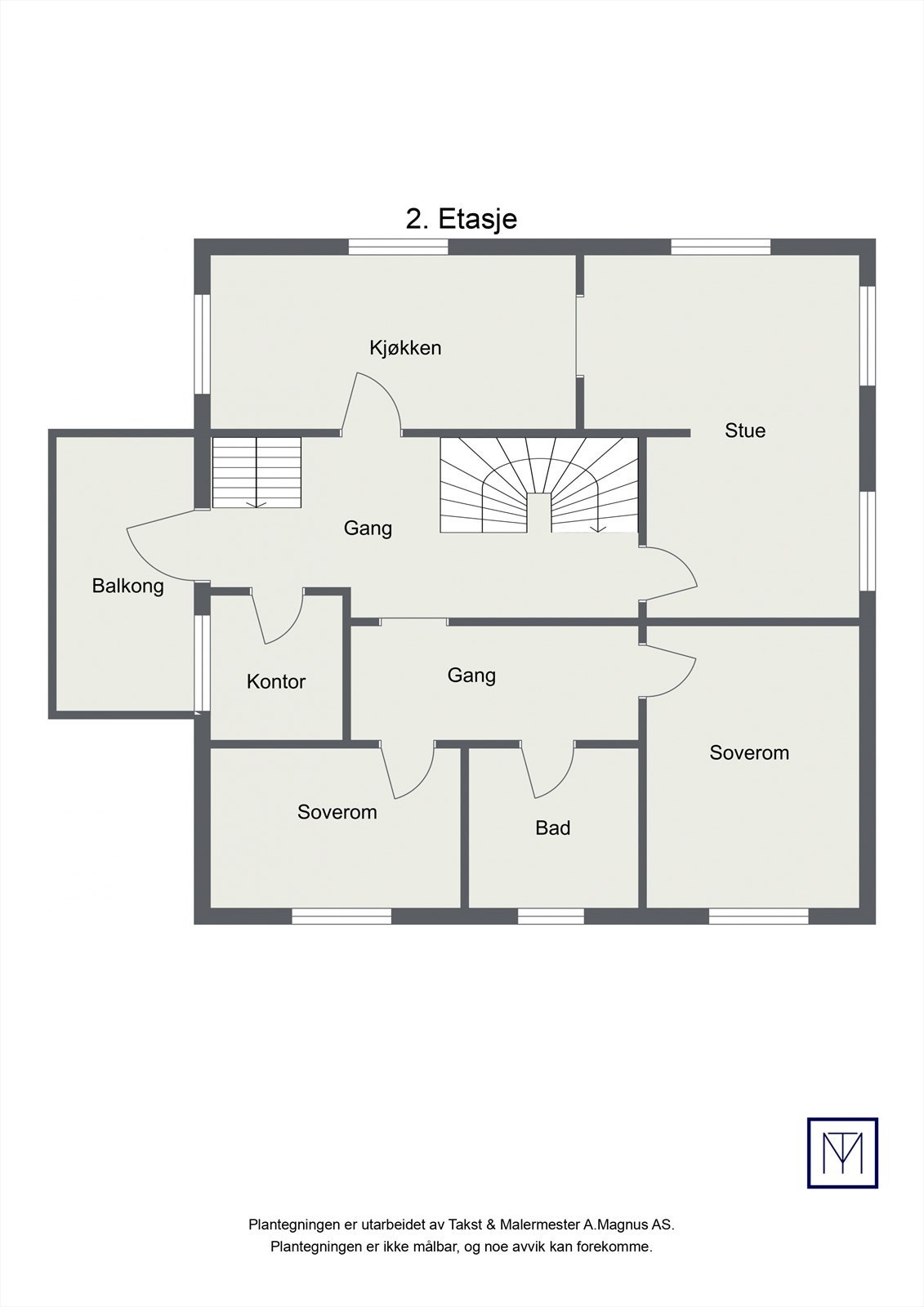 Plantegning 2. etg Galleribilde
