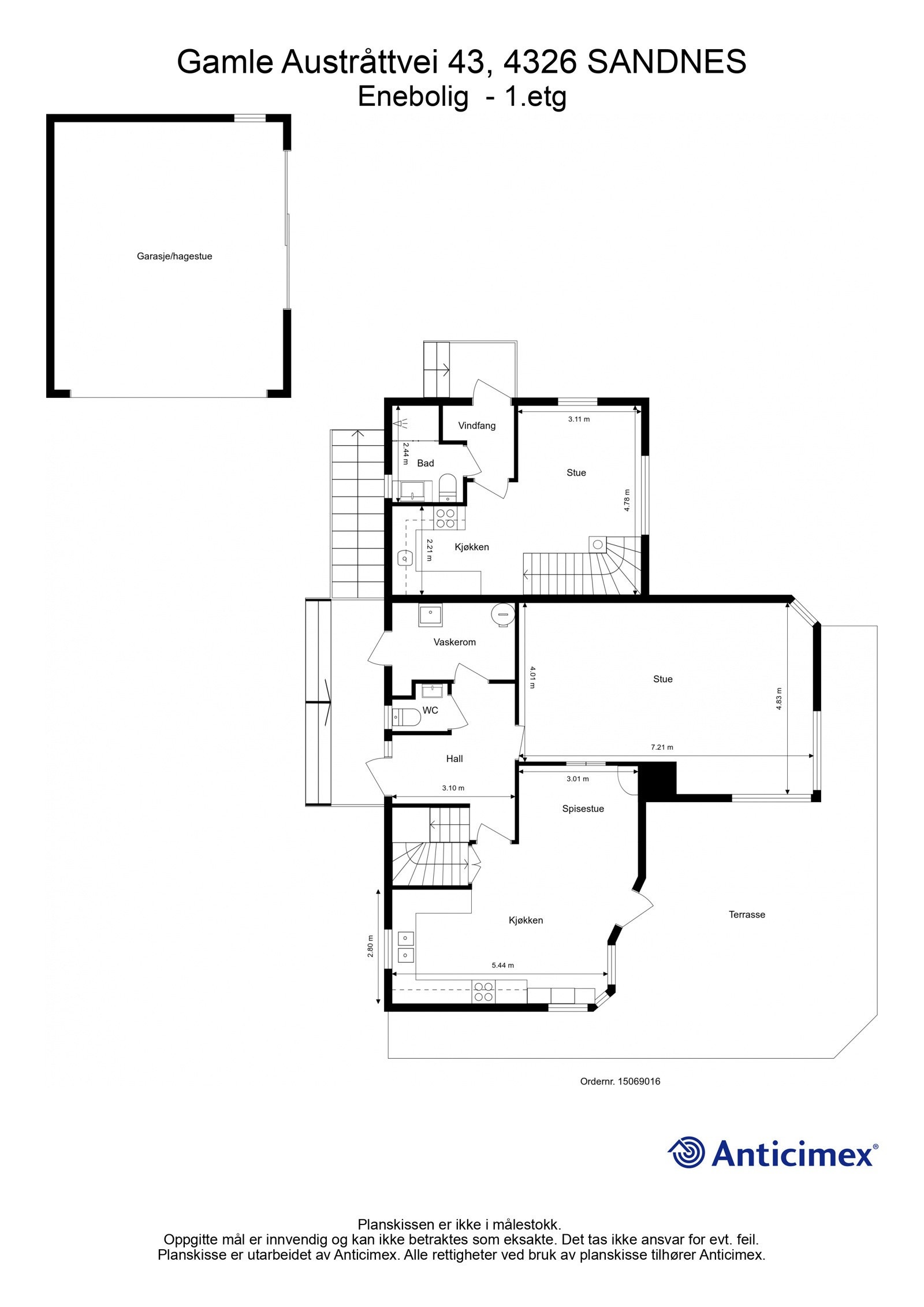 Plantegning 1.etasje Galleribilde