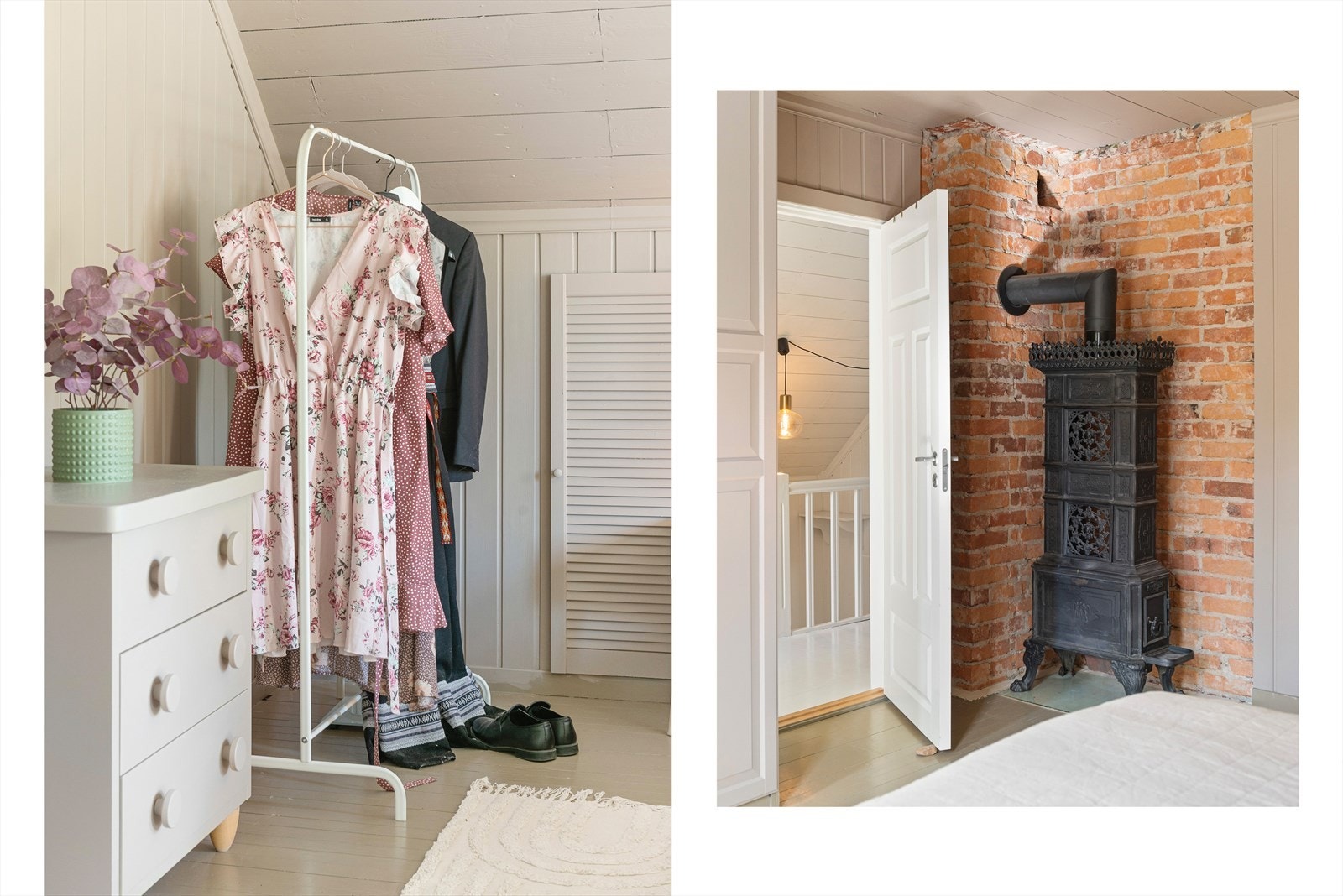 Det er vedovn på soverommet, så om man ikke trenger 4 soverom kan dette bli en ekstra stue Galleribilde