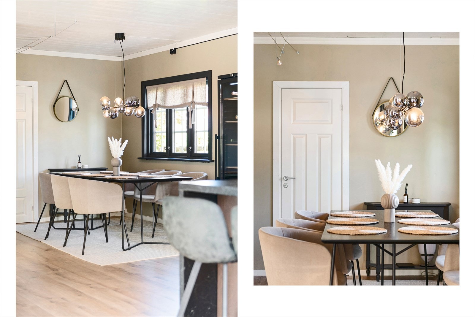 Stua har en smart åpen løsning med gode muligheter for selskaper Galleribilde