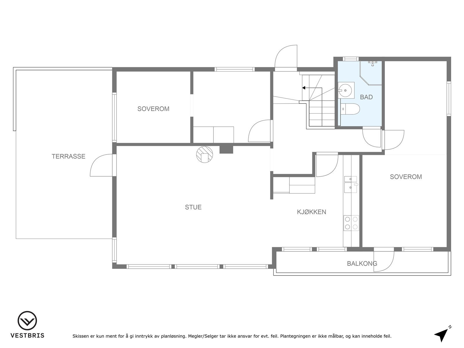 Planløsning - Enebolig 2. etasje Galleribilde