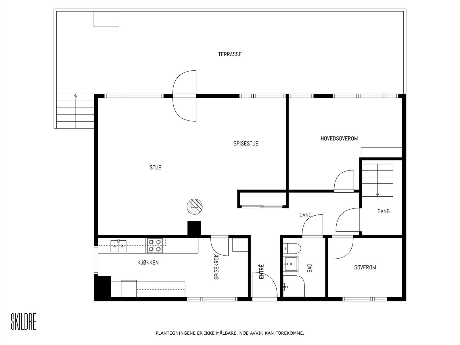 Plantegning 1. etasje Galleribilde
