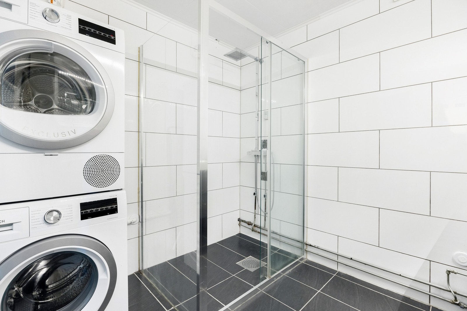 Her er det opplegg for vaskemaskin. Galleribilde