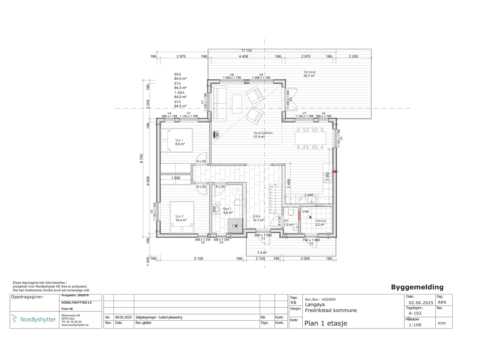 Plantegning hovedplan, tilpasset Polar 98 Galleribilde