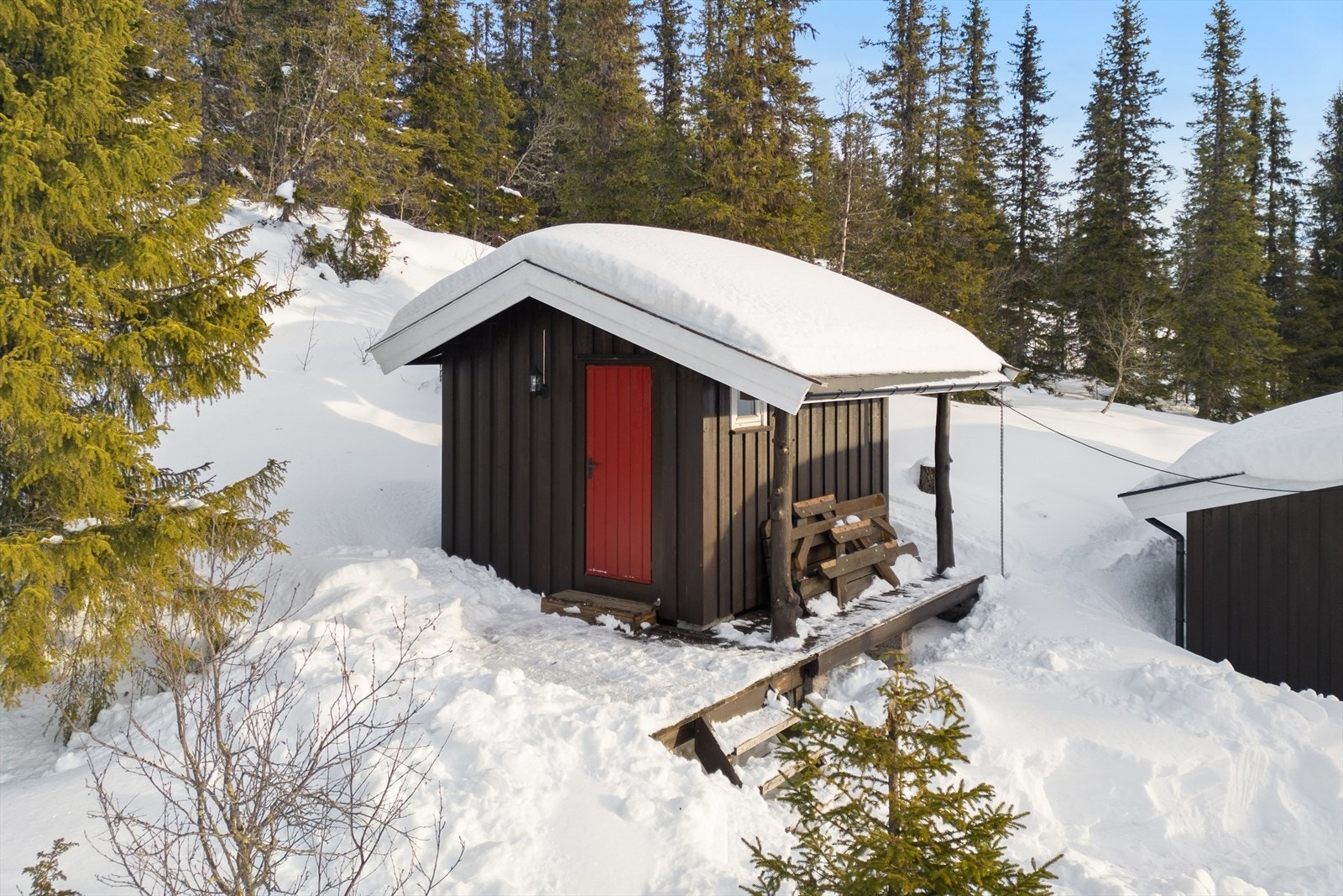 Anneks på 9 kvm med terrasse utenfor på 9 kvm. Galleribilde